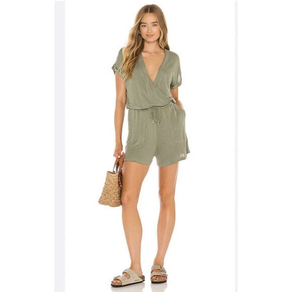 L Space Great Escape Romper - Olive Army Green - Sz S - Picture 1 of 5